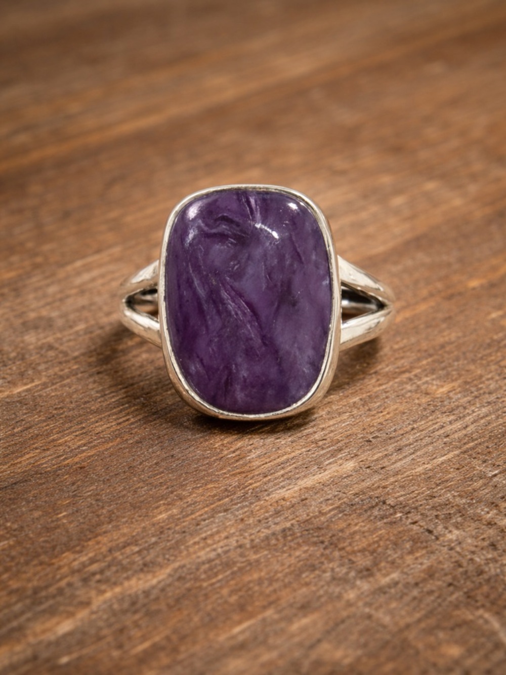 Sterling Silver Purple Stone Ring
